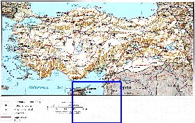 carte de Turquie en anglais