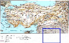 carte de Turquie en anglais