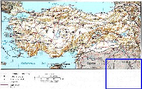 carte de Turquie en anglais