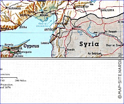 carte de Turquie en anglais