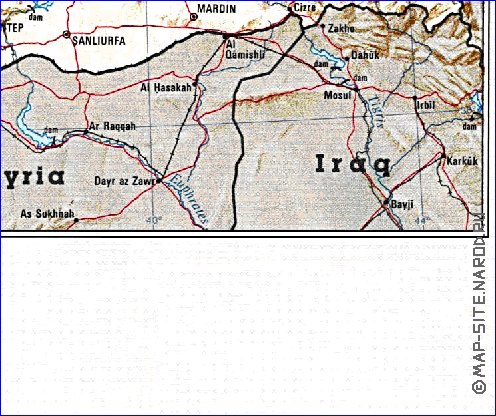 carte de Turquie en anglais