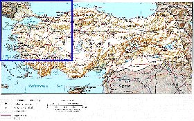 carte de Turquie en anglais