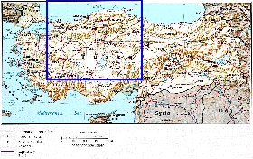 carte de Turquie en anglais