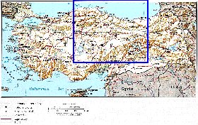 carte de Turquie en anglais