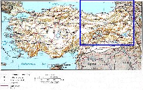 carte de Turquie en anglais