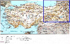 carte de Turquie en anglais