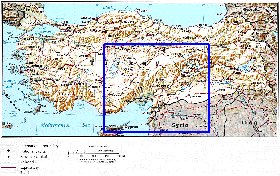 carte de Turquie en anglais