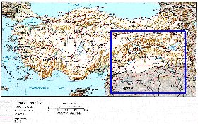 carte de Turquie en anglais