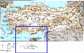 carte de Turquie en anglais