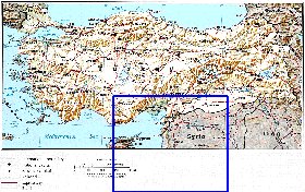 carte de Turquie en anglais