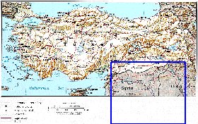 carte de Turquie en anglais