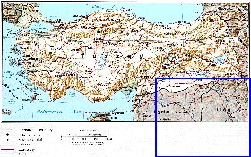 carte de Turquie en anglais