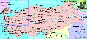 mapa de Turquia em frances