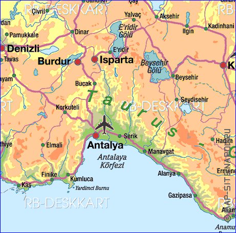 mapa de Turquia em alemao