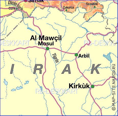 mapa de Turquia em alemao