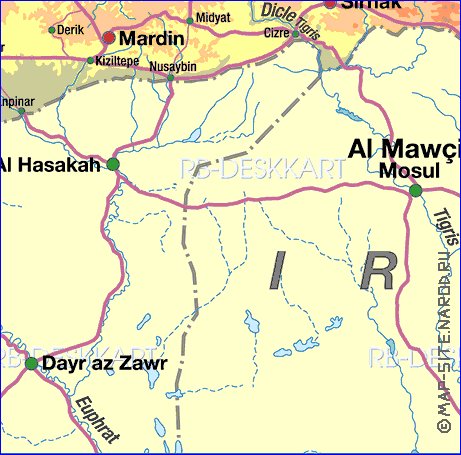 mapa de Turquia em alemao