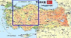 mapa de Turquia em alemao