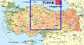 mapa de Turquia em alemao