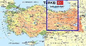 mapa de Turquia em alemao