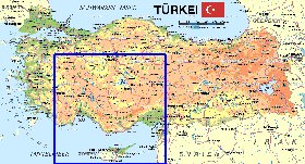 mapa de Turquia em alemao