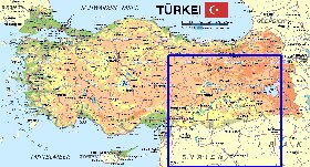 mapa de Turquia em alemao