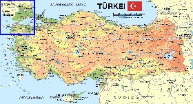 mapa de Turquia em alemao