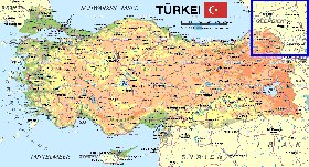 mapa de Turquia em alemao