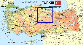 mapa de Turquia em alemao