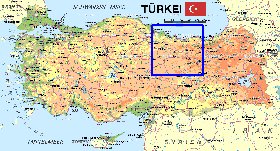 mapa de Turquia em alemao