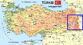 mapa de Turquia em alemao