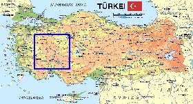 mapa de Turquia em alemao