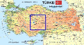 mapa de Turquia em alemao