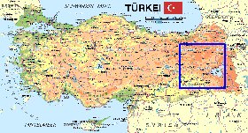 mapa de Turquia em alemao