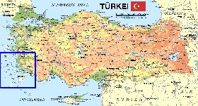 carte de Turquie en allemand