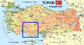 mapa de Turquia em alemao