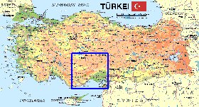 mapa de Turquia em alemao