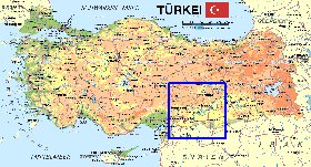 mapa de Turquia em alemao