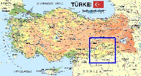 mapa de Turquia em alemao