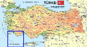 mapa de Turquia em alemao