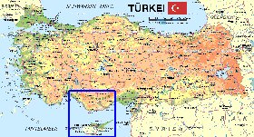 mapa de Turquia em alemao