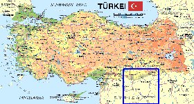 mapa de Turquia em alemao