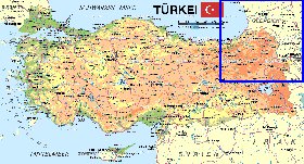 mapa de Turquia em alemao