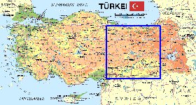 mapa de Turquia em alemao