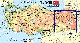 mapa de Turquia em alemao