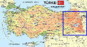 mapa de Turquia em alemao