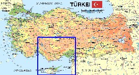 mapa de Turquia em alemao