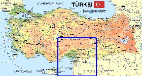 mapa de Turquia em alemao