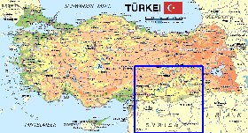 mapa de Turquia em alemao