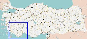 mapa de Turquia