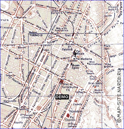 carte de Turin en italien